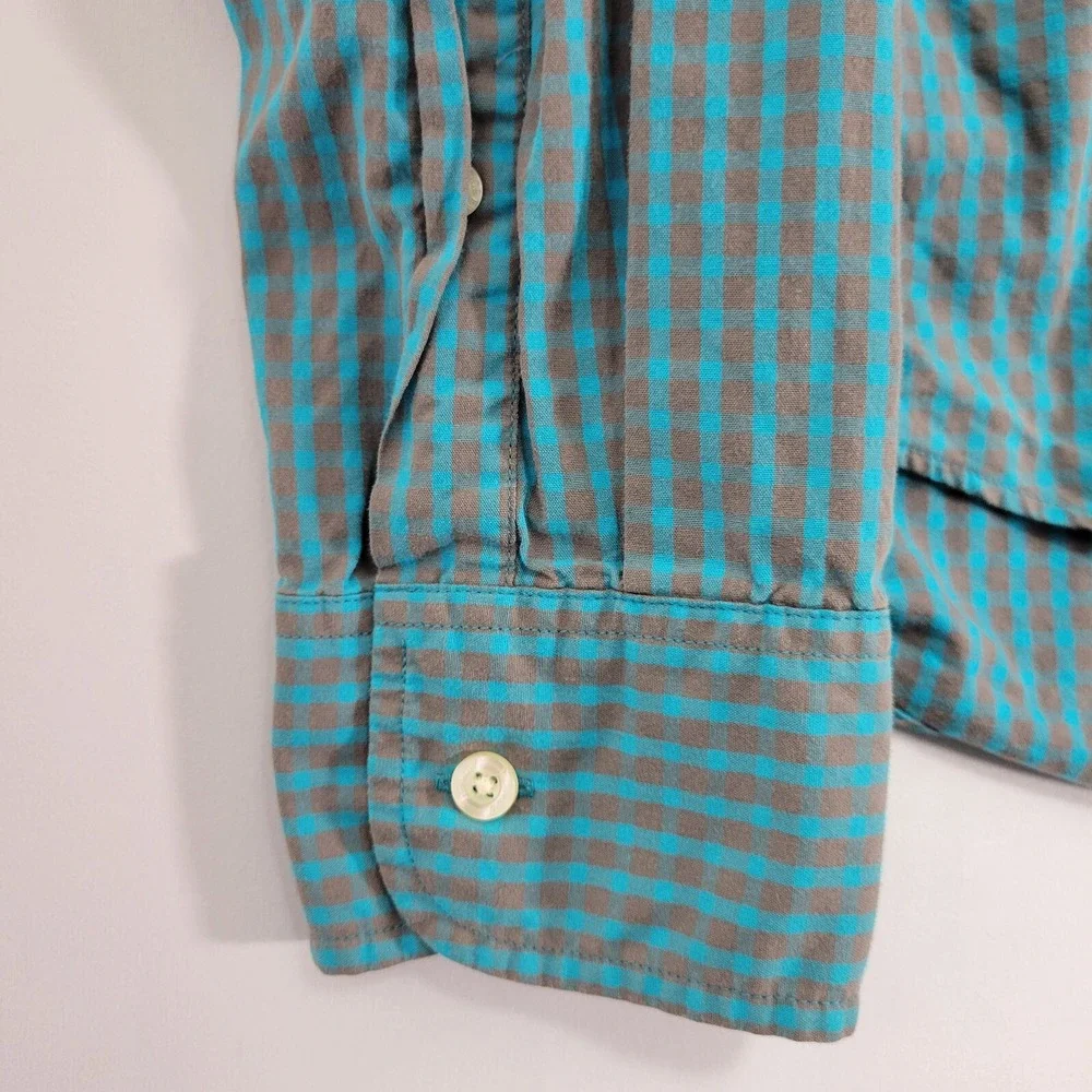 J.Crew Men's Button Down Quality Woven‎ Shirt Size XL Slim Fit Checked
